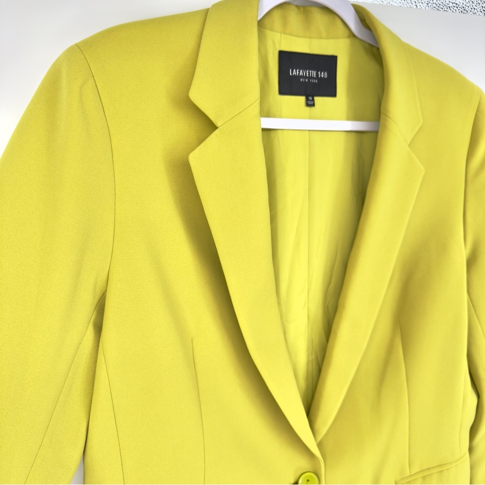 Lafayette 148 New York Finesse Crepe Lyndon Blazer Sz 14 - Picture 3 of 7